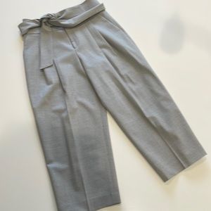 Club Monaco gray pleated ankle length wool blend pants
